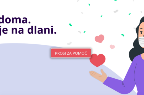 Oglasna pasica za spletno aplikacijo Pomoč na dlani.