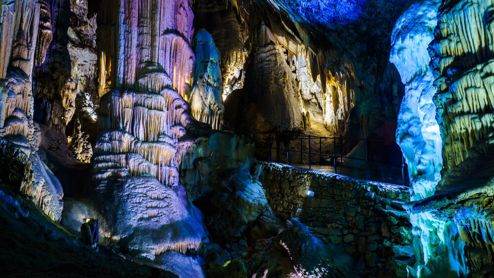 postojna cave lights shutterstock2
