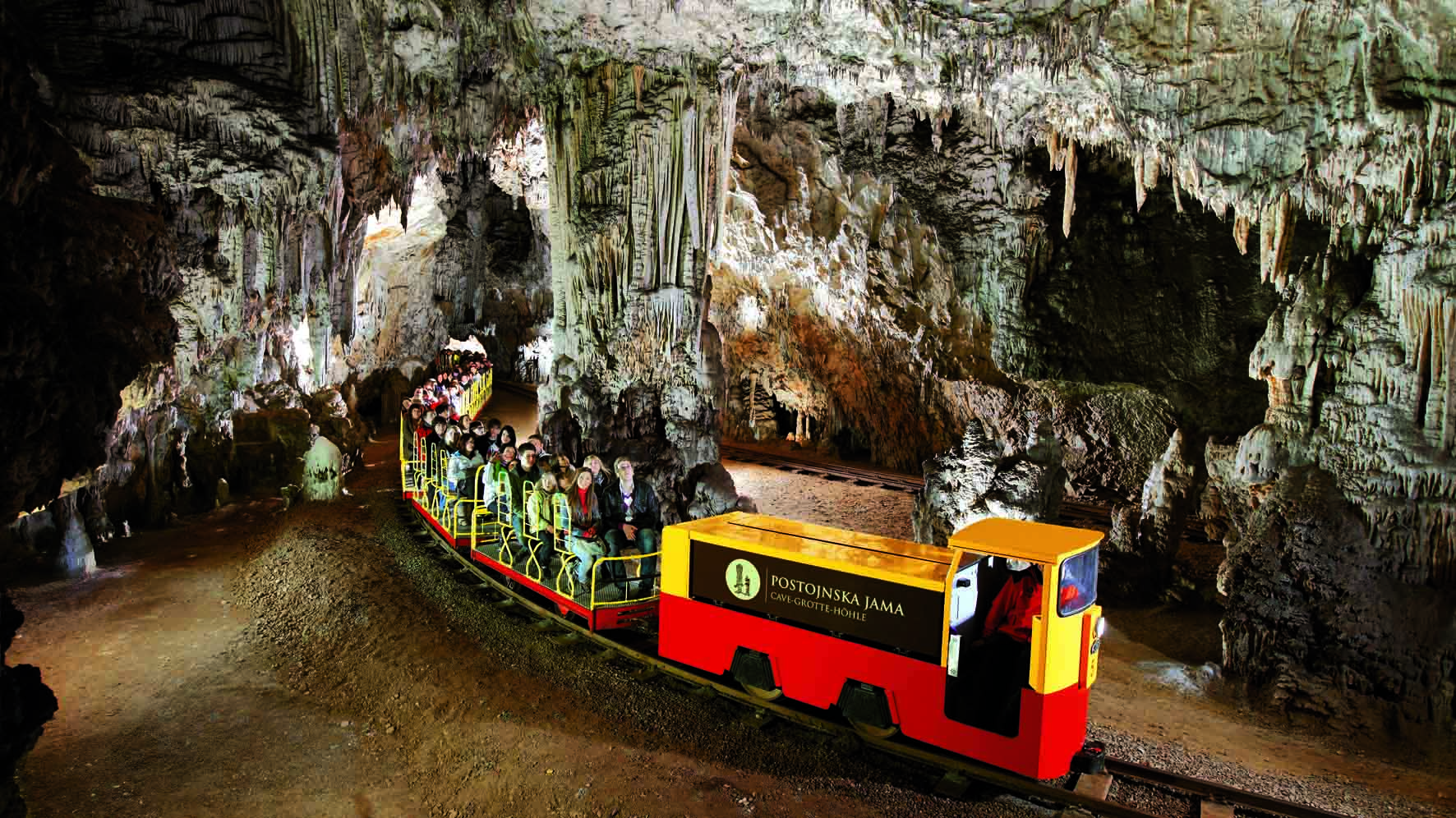 train in postojna cave park postojnska jama